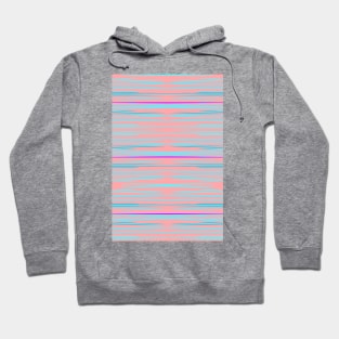 Sunset Stripes - Aqua Blue Pink Hoodie